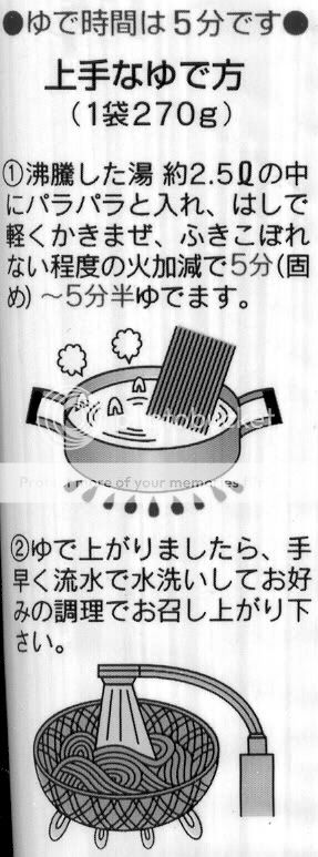 directions from the soba package